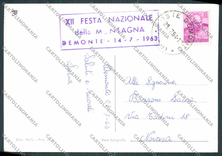 Cuneo Demonte Panorama foto FG cartolina BB3529 – retro