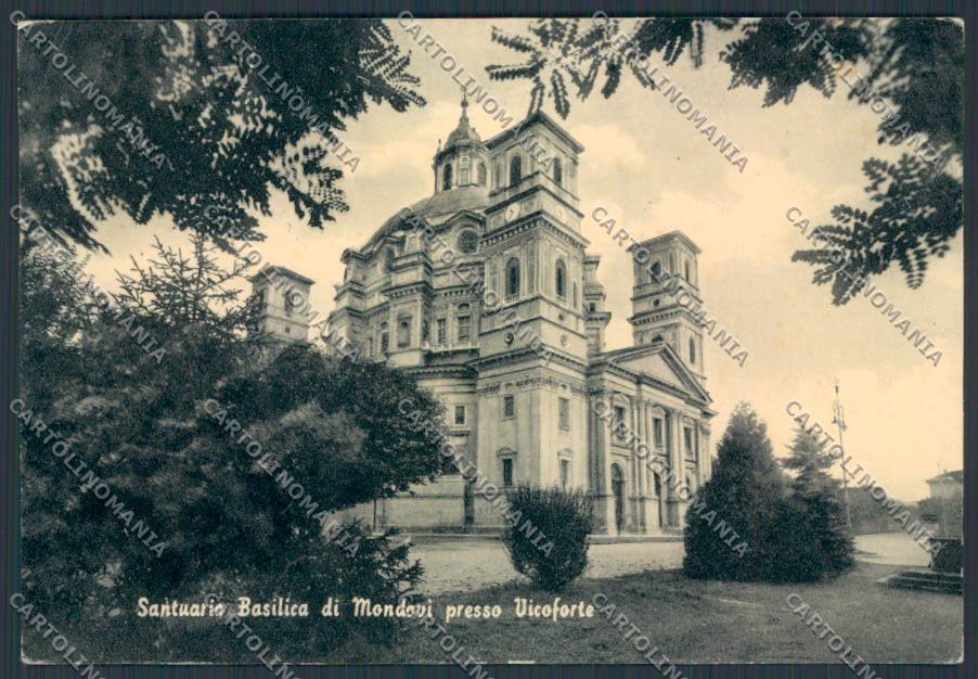 Cuneo Vicoforte Santuario PIEGA FG cartolina BB3532 – fronte