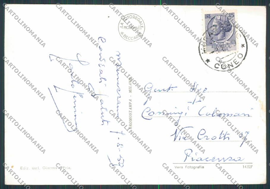 Cuneo Murazzano Panorama foto FG cartolina BB3533 – retro
