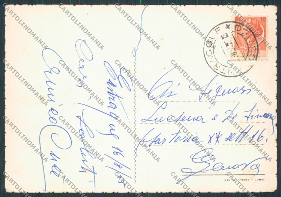 Cuneo Entraque Panorama FG cartolina BB3541 – retro