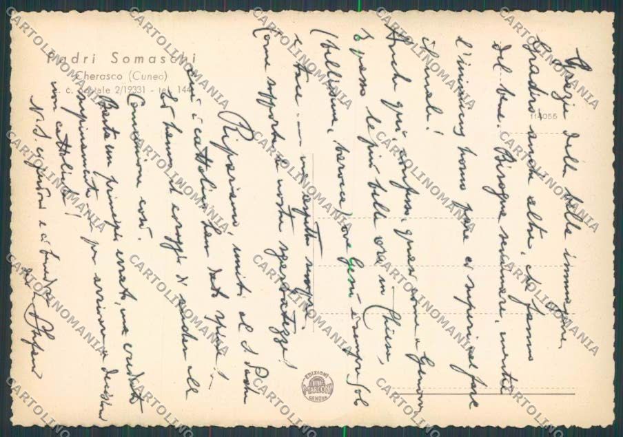 Cuneo Cherasco Madonna del Popolo Padri Somaschi  FG cartolina BB3547 – retro