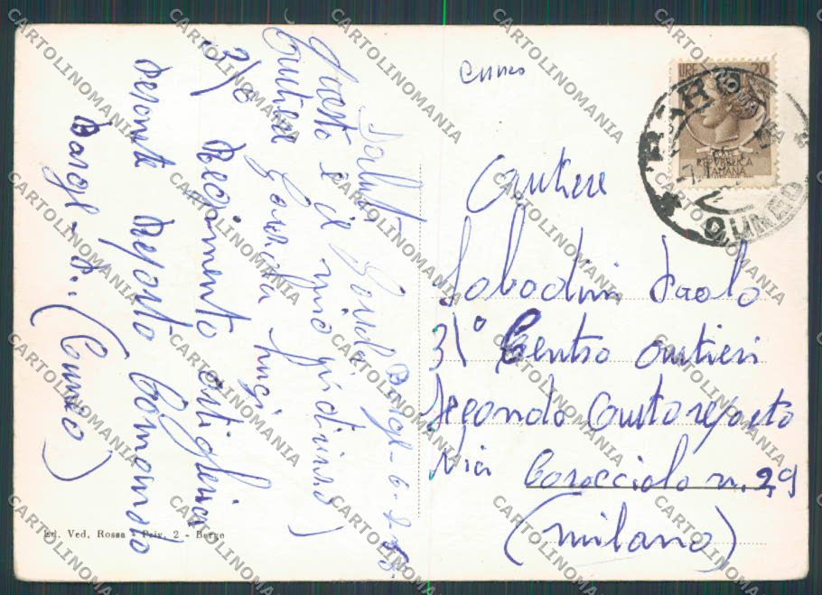 Cuneo Barge FG cartolina BB3550 – retro