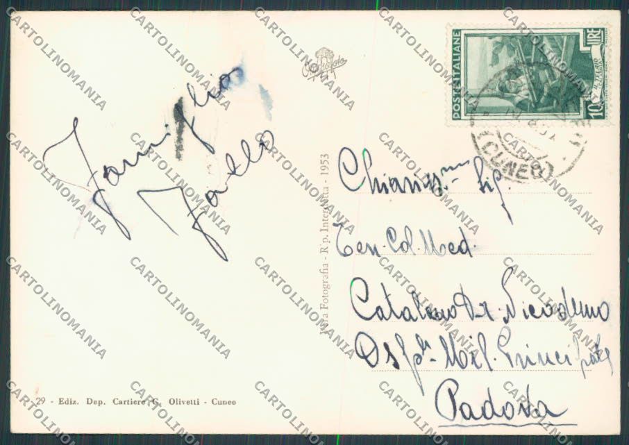 Cuneo Valdieri Panorama foto FG cartolina BB3555 – retro