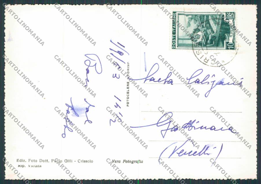 Cuneo Crisollo Panorama foto FG cartolina BB3558 – retro