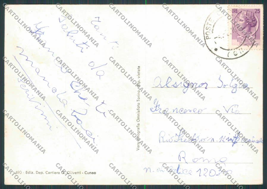 Cuneo Crisollo saluti da Colonia Pio XI foto FG cartolina BB3559 – retro