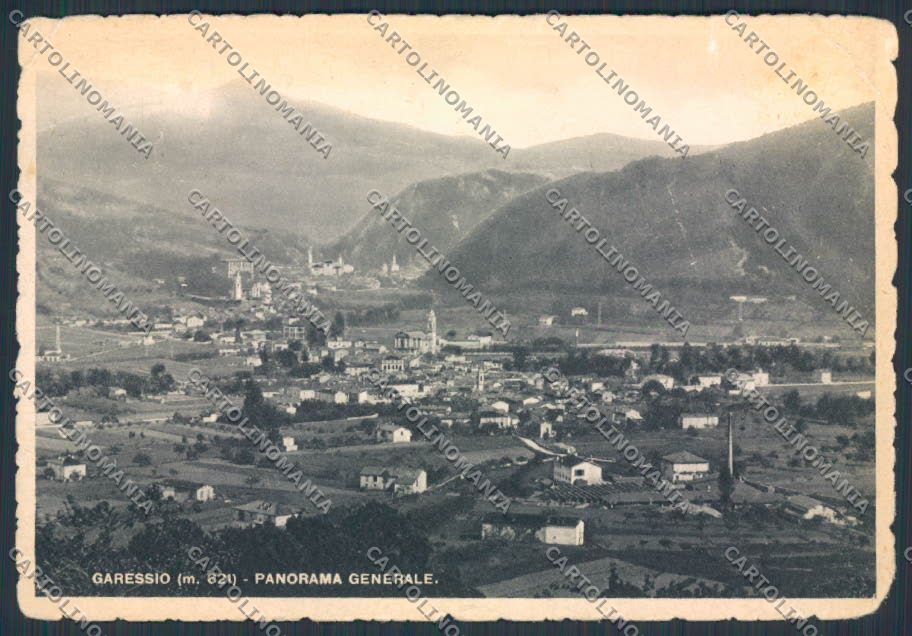 Cuneo Garessio Panorama PIEGHE STRAPPO FG cartolina BB3570 – fronte