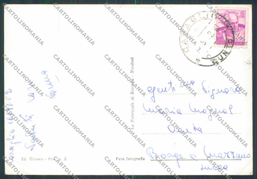 Cuneo Caraglio saluti da PIEGHINA foto FG cartolina BB3575 – retro