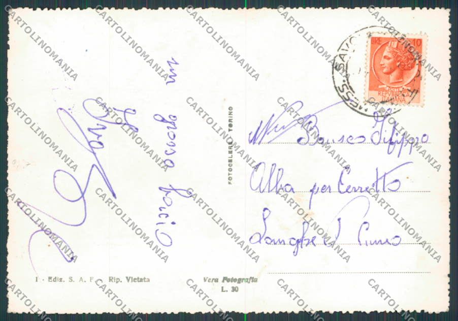 Cuneo Lurisia ABRASA foto FG cartolina BB3582 – retro