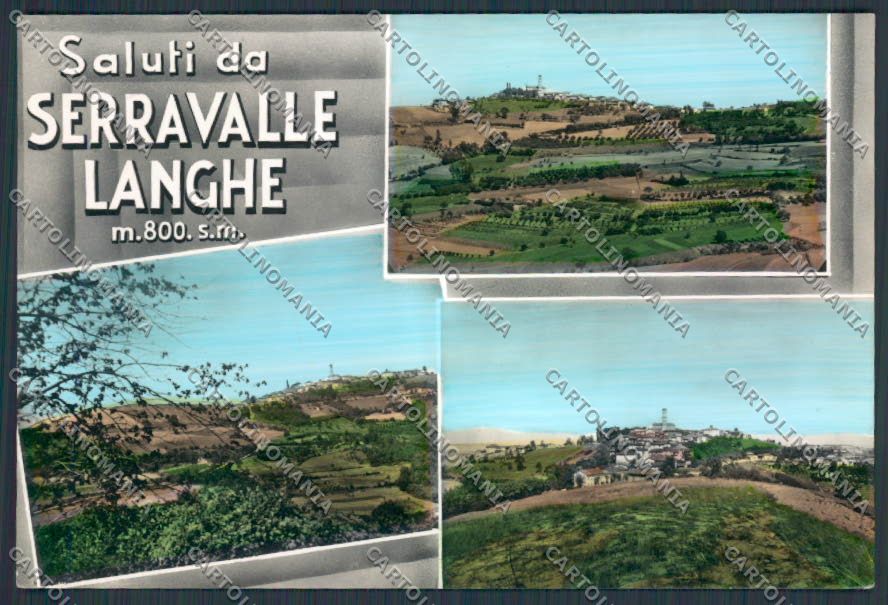 Cuneo Serravalle Langhe saluti da RIFILATA foto FG cartolina BB3587 – fronte