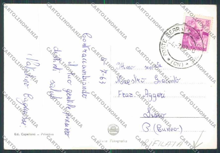 Cuneo Serravalle Langhe saluti da RIFILATA foto FG cartolina BB3587 – retro