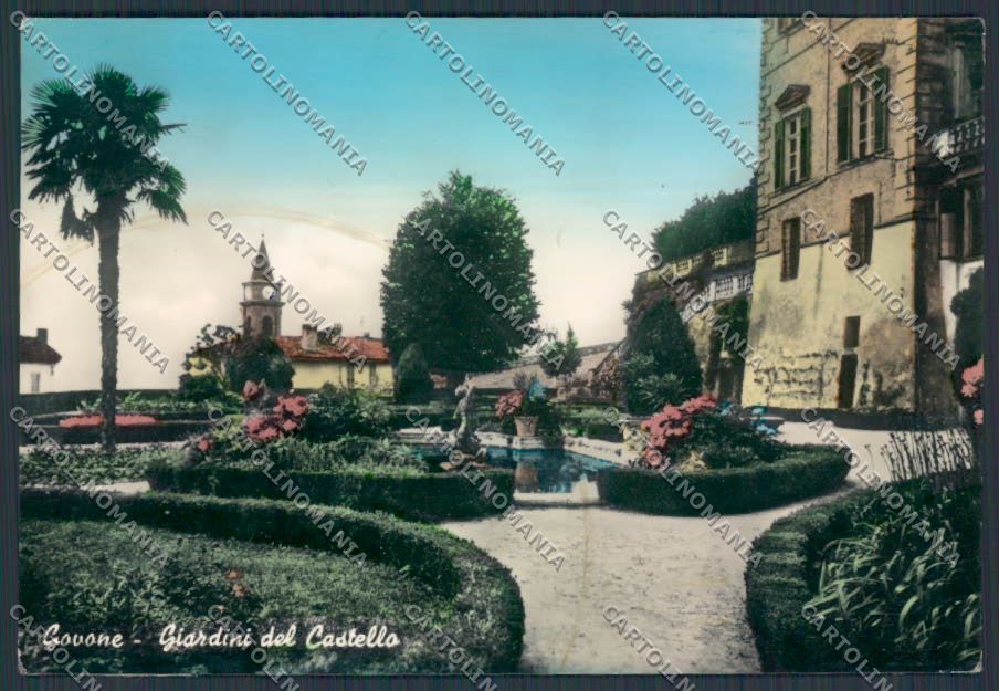 Cuneo Govone Giardini Castello ABRASA foto FG cartolina BB3593 – fronte