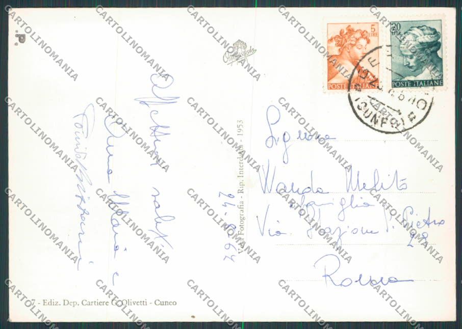 Cuneo Argentera Panorama foto FG cartolina BB3594 – retro