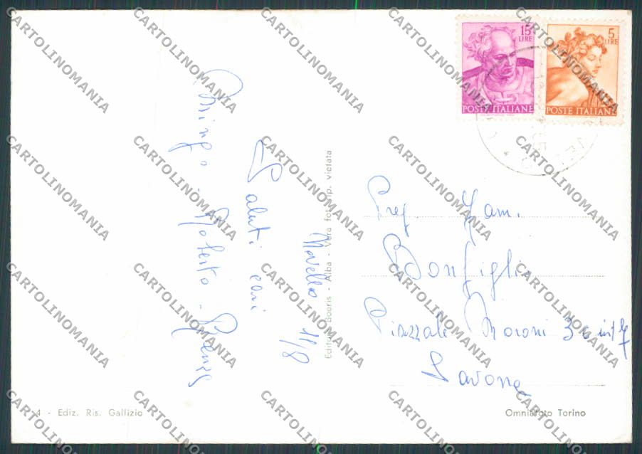 Cuneo Novello Panorama foto FG cartolina BB3599 – retro