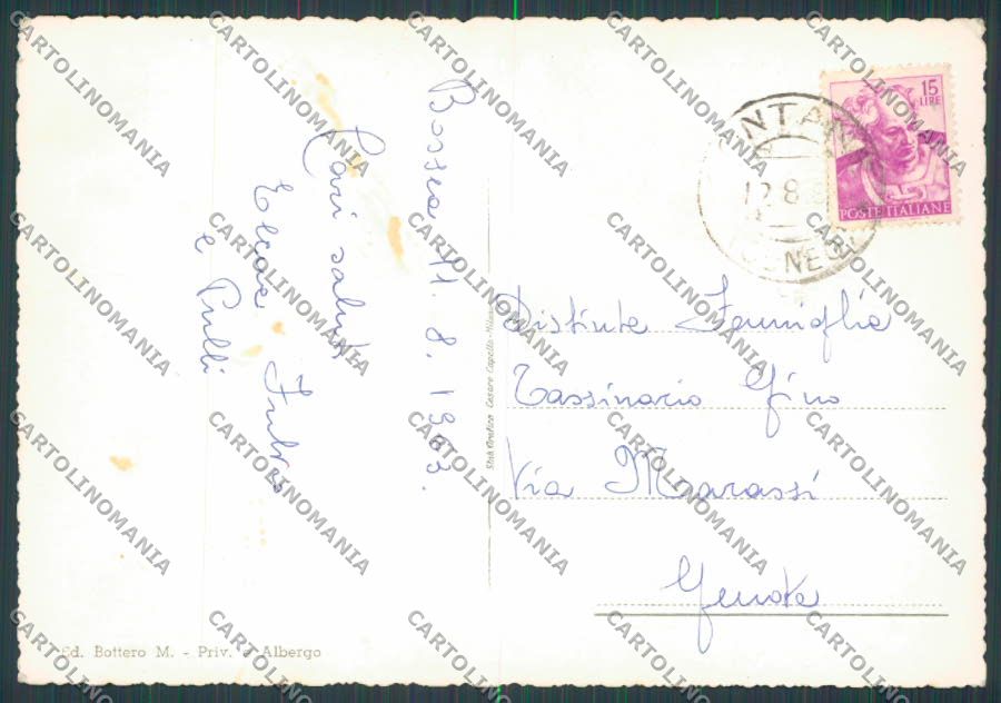 Cuneo Bossea Albergo Mongioie foto FG cartolina BB3610 – retro