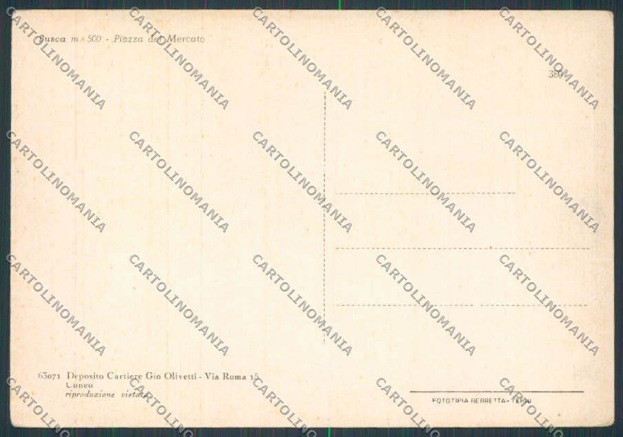 Cuneo Busca FG cartolina BB3625 – retro