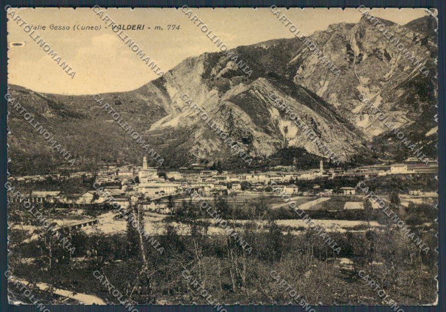 Cuneo Valderi Panorama FG cartolina BB3632 – fronte
