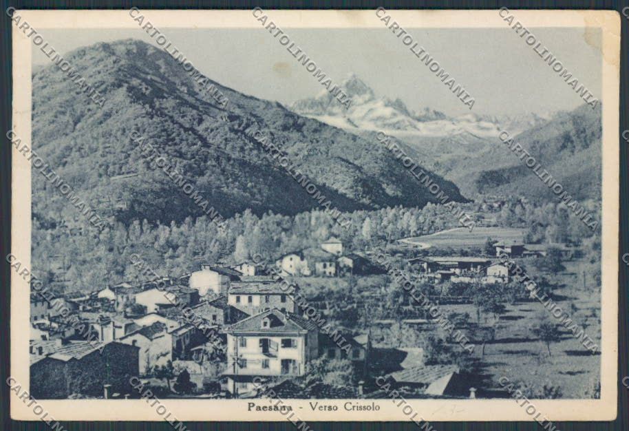 Cuneo Paesana Panorama PIEGHINE FG cartolina BB3634 – fronte
