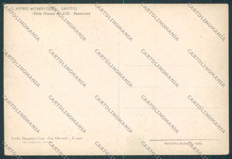 Cuneo San Pietro Monterosso Saretto FG cartolina BB3647 – retro