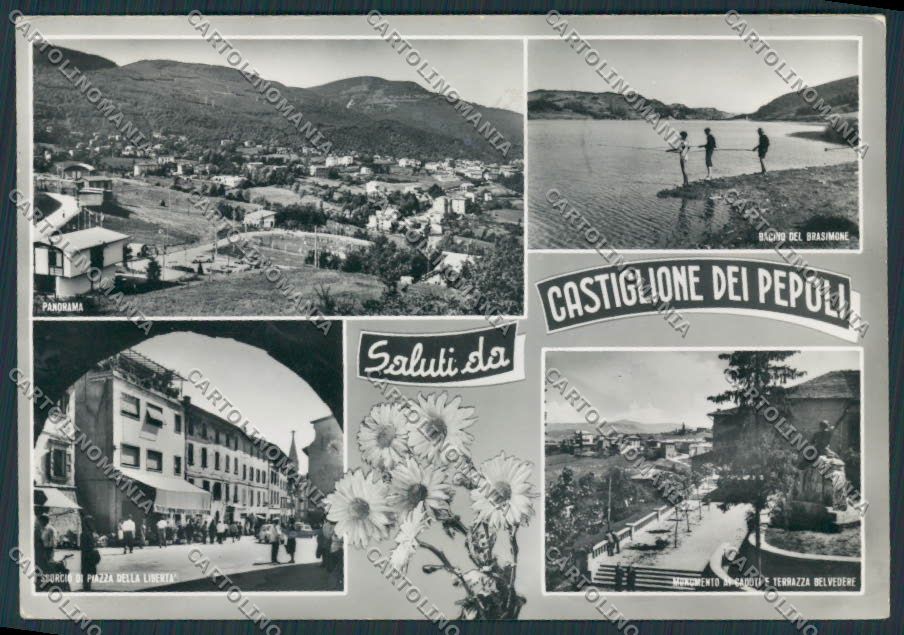 Bologna Castiglione dei Pepoli Saluti da Vedutine foto FG cartolina BB3684 – fronte