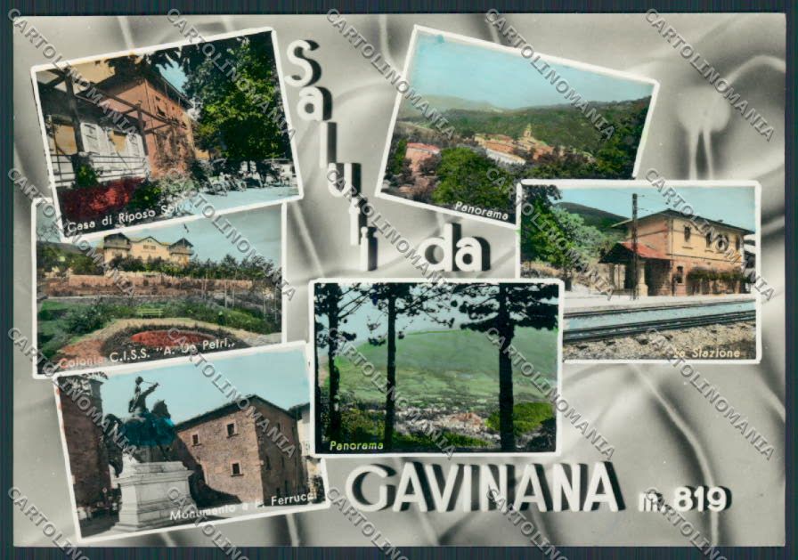 Pistoia Gavinana Saluti da Vedutine Stazione Colina foto FG cartolina BB3738 – fronte