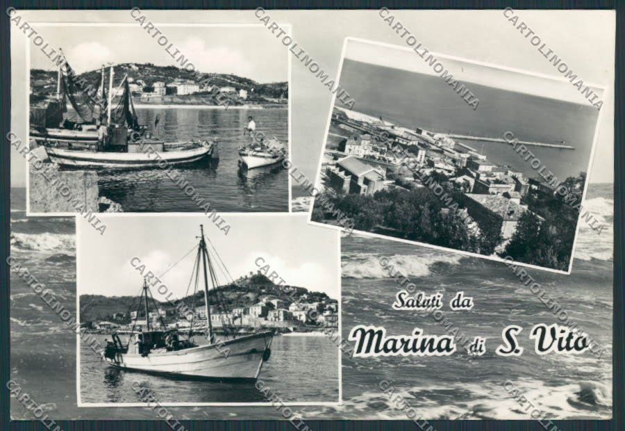 Chieti Marina di San Vito Saluti da Barca foto FG cartolina BB3795 – fronte