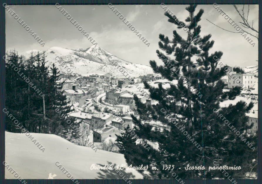 L'Aquila Ovindoli Nevicata ABRASA foto FG cartolina BB3931 – fronte