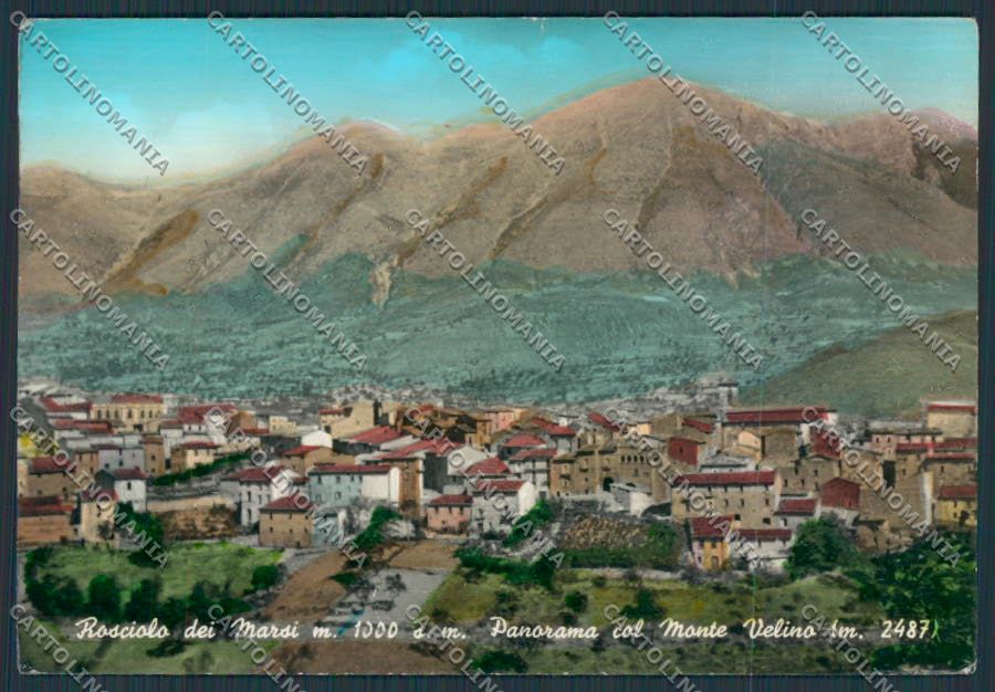 L'Aquila Rosciolo dei Marsi Monte Velino foto FG cartolina BB3943 – fronte