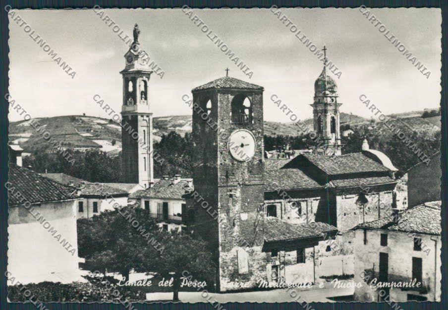 Cuneo Canale del Pesco Torre Medioevale foto FG cartolina BB3949 – fronte