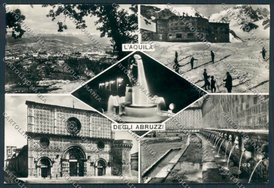 L'Aquila Città Vedutine Sci foto FG cartolina BB3973 – fronte