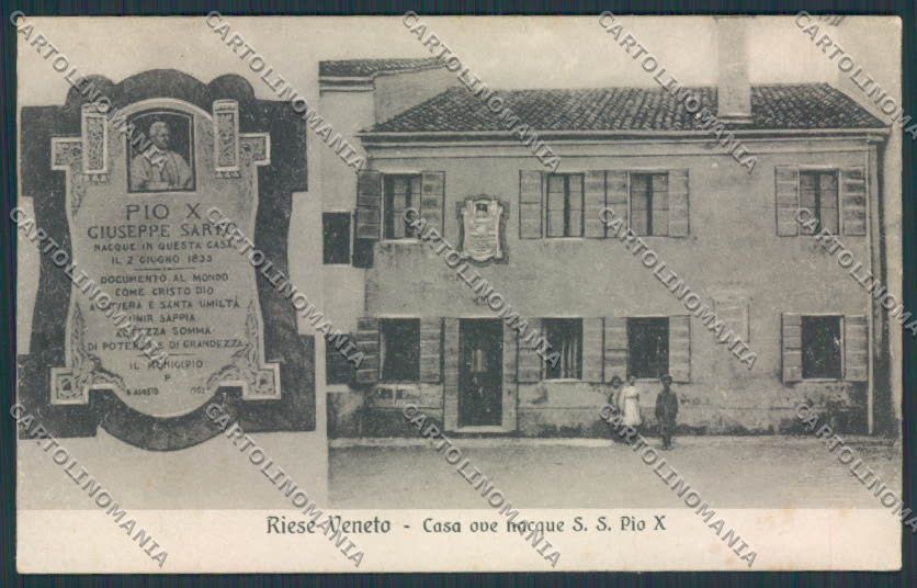 Treviso Riese Veneto Casa Pio X cartolina BB4077 – fronte