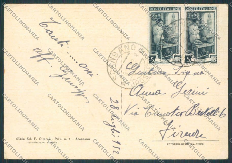 Grosseto Scansano Panorama FG cartolina BB4093 – retro