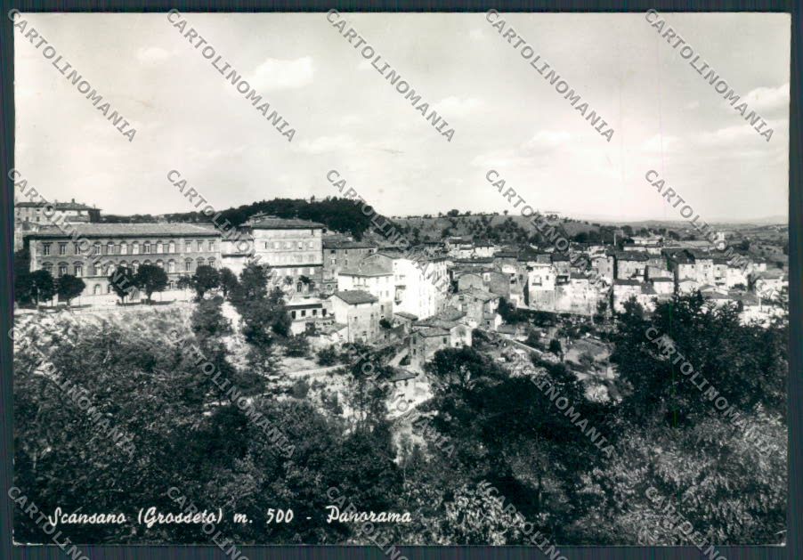 Grosseto Scansano Panorama PIEGA foto FG cartolina BB4097 – fronte