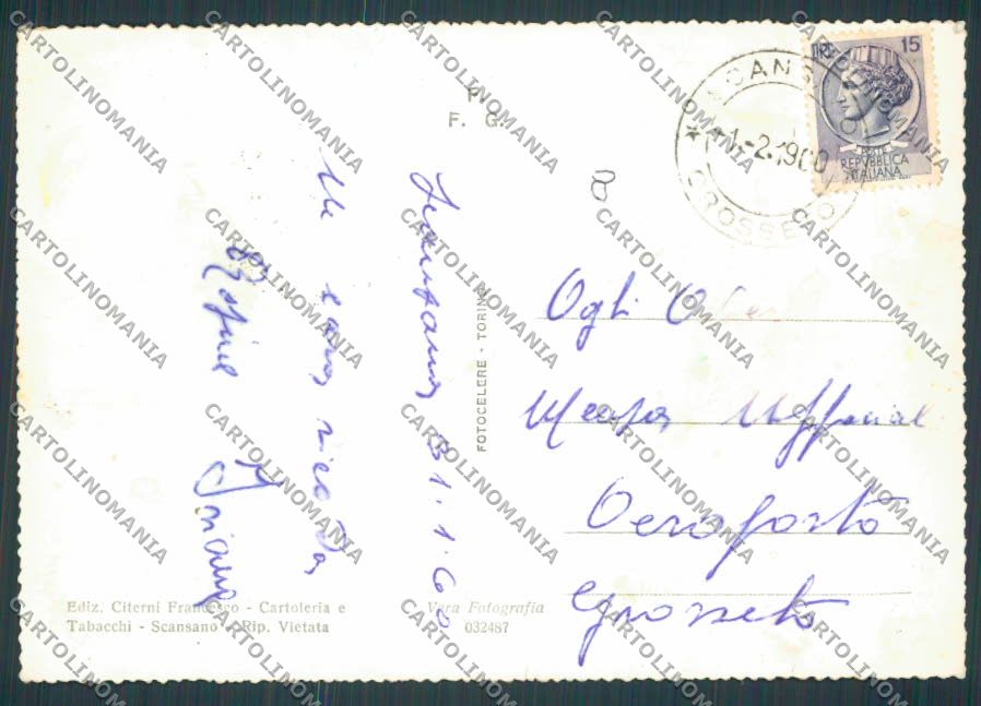 Grosseto Scansano Panorama foto FG cartolina BB4101 – retro