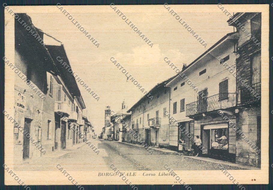 Vercelli Borgo D'Ale Corso Libertà FG cartolina BB4130 – fronte
