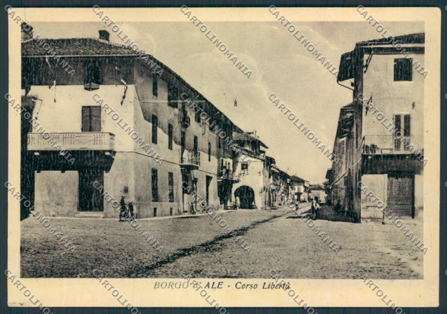 Vercelli Borgo D'Ale Corso Libertà FG cartolina BB4132 – fronte