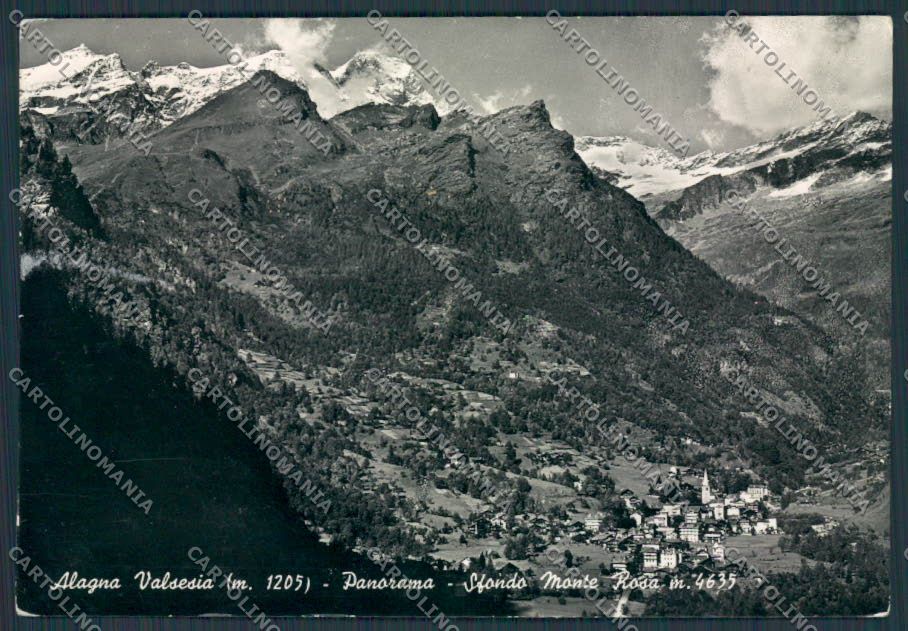 Vercelli Alagna Monte Rosa foto FG cartolina BB4146 – fronte