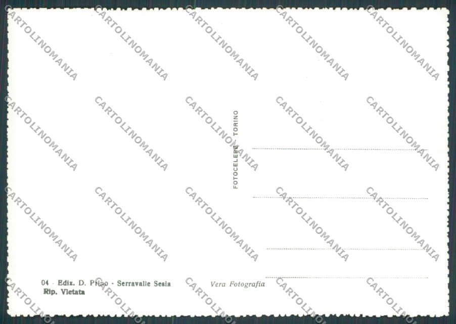 Vercelli Serravalle Sesia Dopolavoro Aziendale foto FG cartolina BB4149 – retro