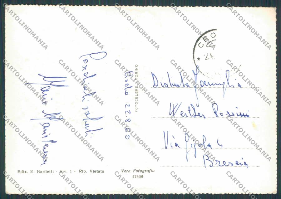 Verbania Crodo Panorama PIEGHINA foto FG cartolina BB4167 – retro