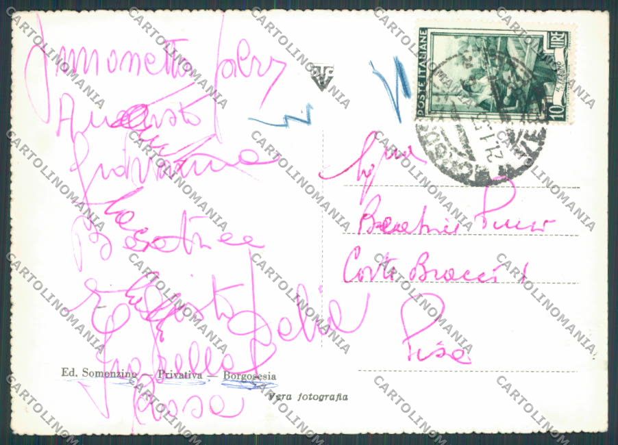 Vercelli Borgosesia Panorama foto FG cartolina BB4170 – retro