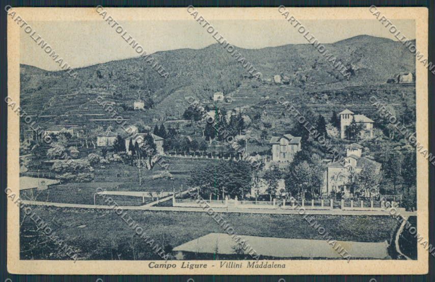 Genova Campo Ligure Villini Maddalena cartolina BB4195 – fronte