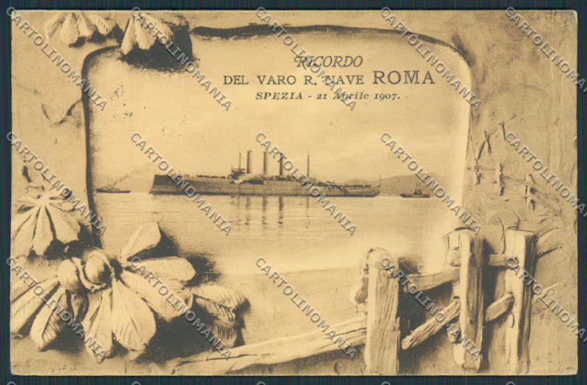 La Spezia Città Varo Nave Roma cartolina BB4210 – fronte