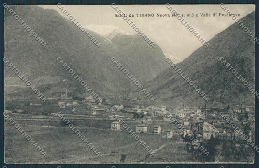 Sondrio Tirano Panorama cartolina BB4216 – fronte