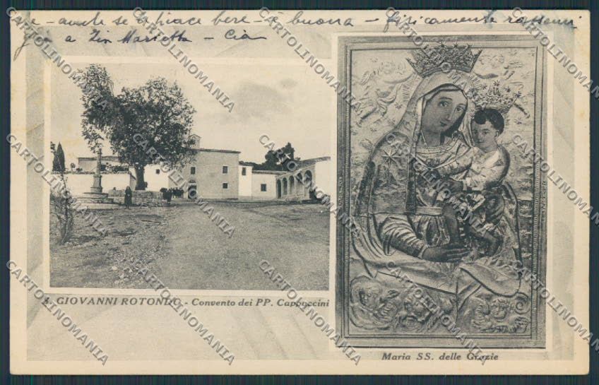 Foggia San Giovanni Rotondo Convento Cappuccini cartolina BB4333 – fronte