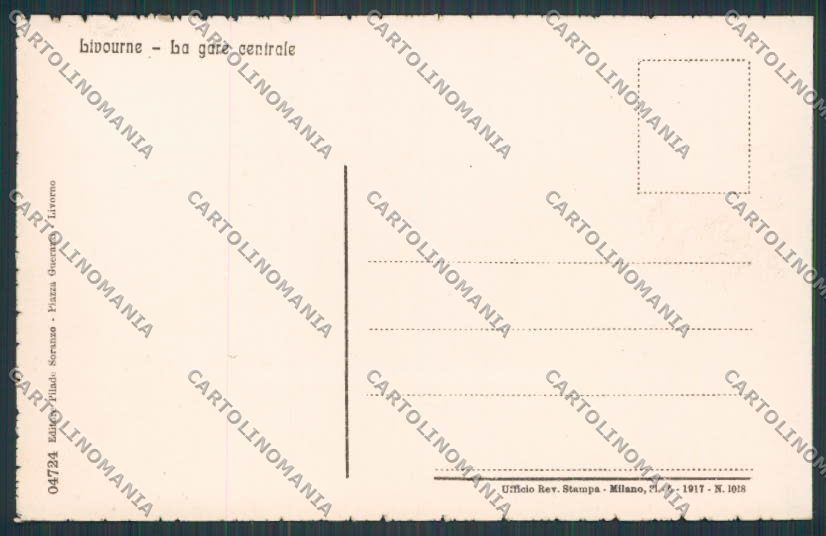 Livorno Città Stazione cartolina BB4346 – retro
