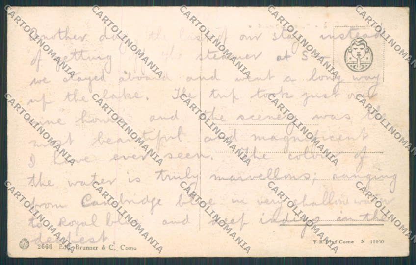 Brescia Salò battello Baldo cartolina BB4351 – retro