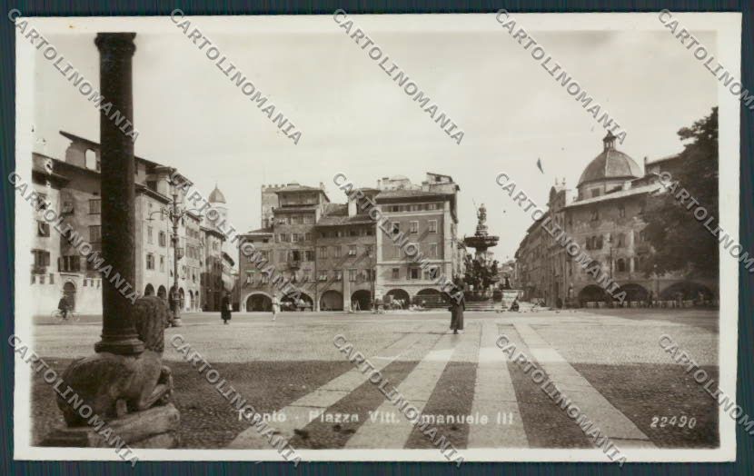 Trento Città Piazza Vittorio Emanuele foto cartolina BB4361 – fronte