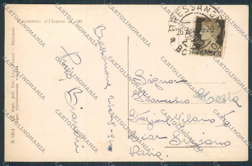 Bolzano Bressanone Panorama foto cartolina BB4363 – retro