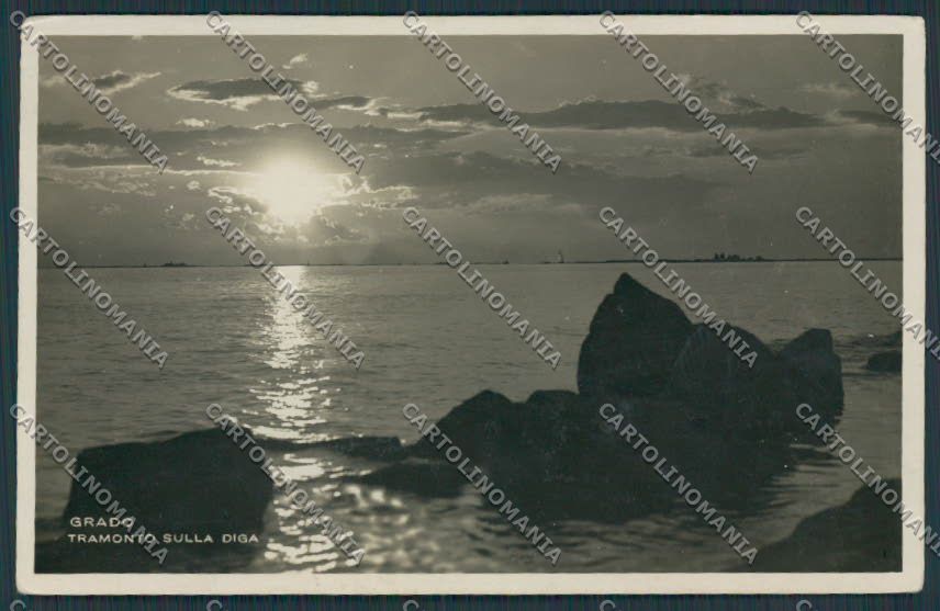 Gorizia Grado Tramonto sulla Diga foto cartolina BB4372 – fronte
