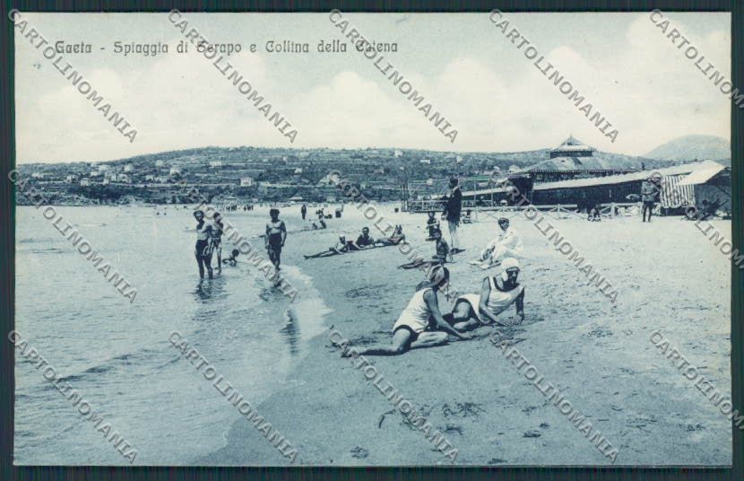 Latina Gaeta Spiaggia Serapo Collina della Catena cartolina BB4379 – fronte