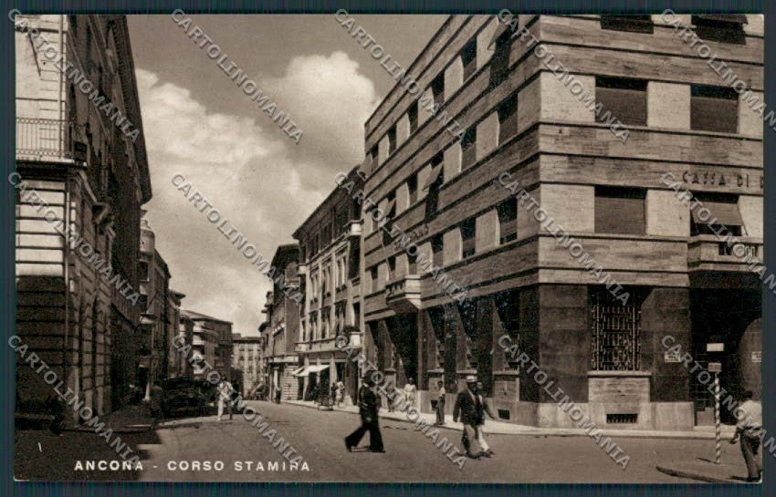 Ancona Città Corso Stamira PIEGHINE foto cartolina BB4381 – fronte
